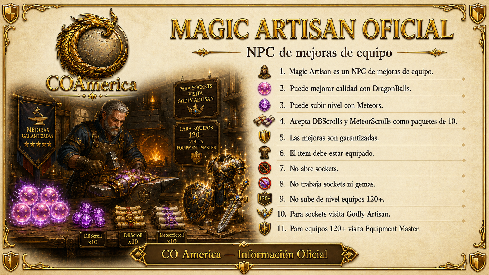 GUÃA OFICIAL â€” NPC MAGIC ARTISAN