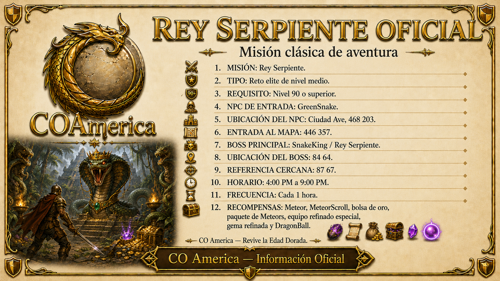 ðŸ GUÃA OFICIAL â€” REY SERPIENTE / SNAKE ISLANDS