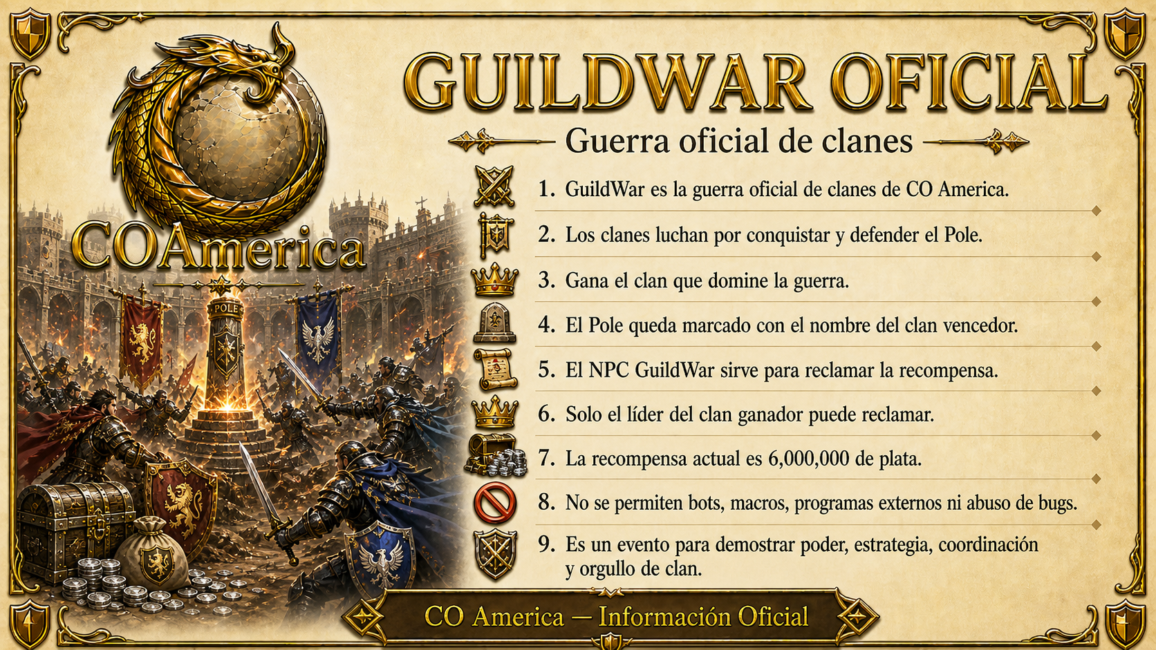 GUÃA OFICIAL â€” GUILDWAR CO AMERICA